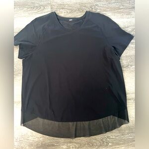 Lululemon shirt -size 12 like new mesh trimmed